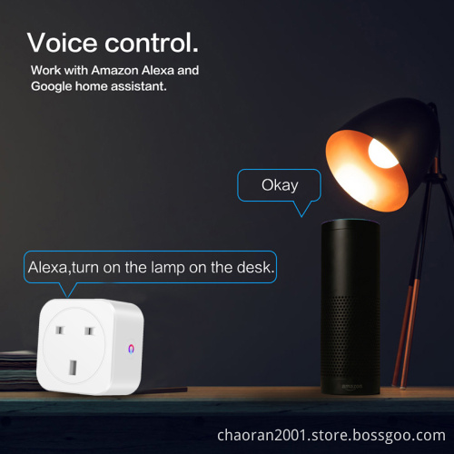 Chaoran OEM Design Smart Home Google Home Amazon Alexa Smart WiFi UK Socket